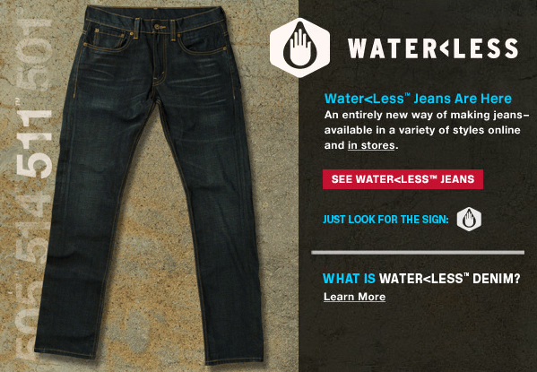 waterless levis jeans